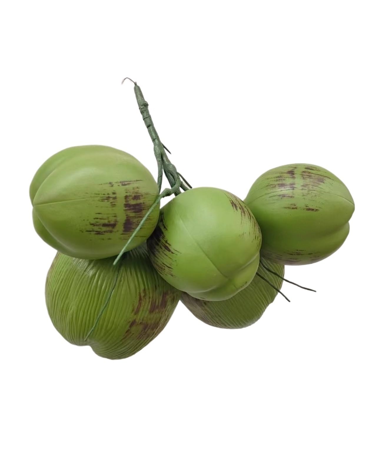 Wuyxto One Color Simulated Coconut Tree Fruit Model Fake Props Tropical Decoration Artificial Of Palm For Party(A String Of 5 Fruits)