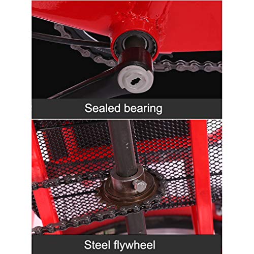 3 Wheel Bikes Adult Dreirad faltbar für Senioren, Trike 20 Zoll dreirädriges Cruise-Fahrrad mit großem Korb und Rücksitz für Einkaufsübungen (braun) – Bild 4