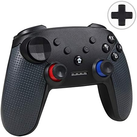 Delymc PS12 Wireless Gamepad for Nintend Switch, Switch Pro Bluetooth Wireless Controller Gamepad Control with Gyro Axis Dual Shock Vibration for Nintendo Switch - Black (Third-Party Product)
