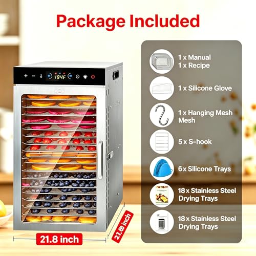 Image of Dehydrator 18Tray, Dual Fan Food Dehydrator Machine