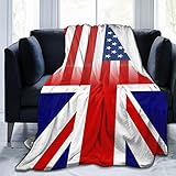 Union-Jack American Flag Blanket Multi-Size Super Flannel Blanket Super Soft Warm Comfortable Soft