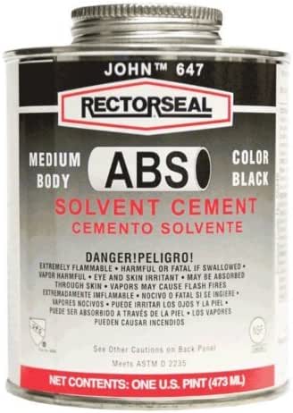 Rectorseal 55938 1/4 Pint 647L Low Voc Abs Solvent Cement