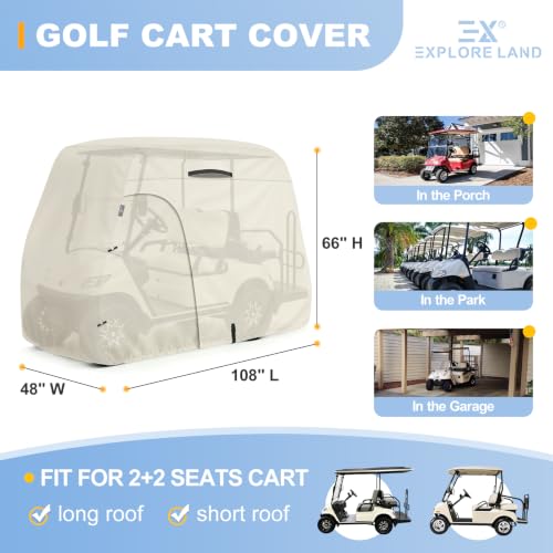 Explore Land 600D Golf Cart Cover