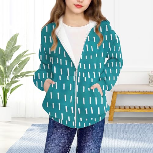 Boys and Girls Sweatshirt Jacket Fashion Print Long Sleeve Warm Coat Full Zip Up Comfy Kids Outwear 4-12 Years2