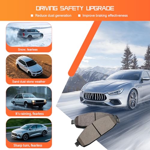 Image of D1080 Front Ceramic Brake Pads Kit Fit For Jeep Grand Cherokee 2005-2010, For Jeep Commander 2006-2010