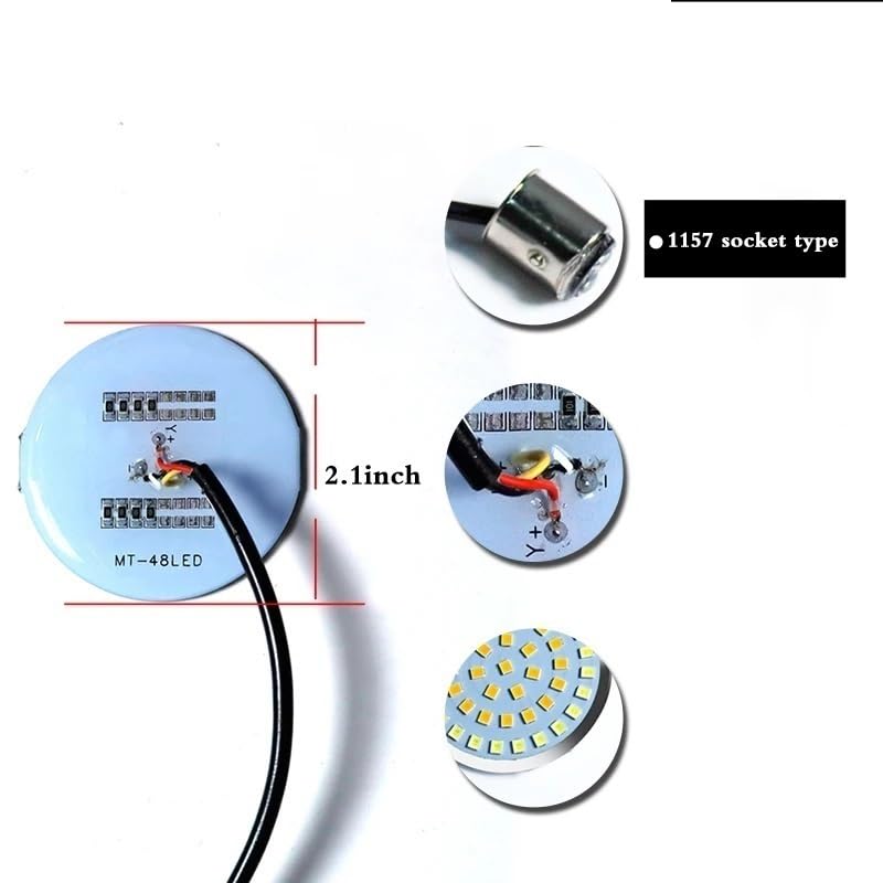Bombillas de luces de circulación traseras rojas para viajes largos Touring 5
