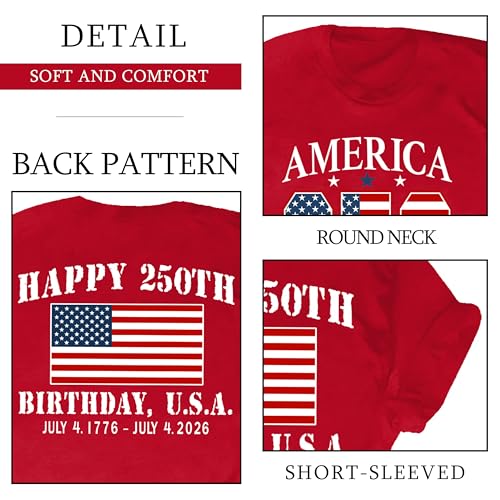 Image of Ithalt Women 4th of July Shirt Fourth of July Shirts USA Sequin Tshirt American Patriotic T-Shirt Stripes Tee Tops