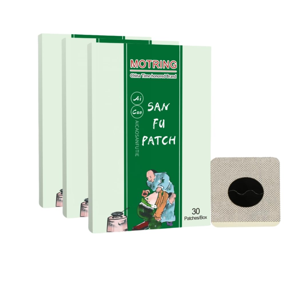 MOTRING Moxibustion Patch Sanfutie 90PCS Natural Wormwood Sticker Moxa Pads