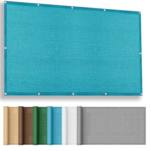 Toile d'ombrage perméable à l'eau bleue 3 x 3.6 m avec cordons de pose