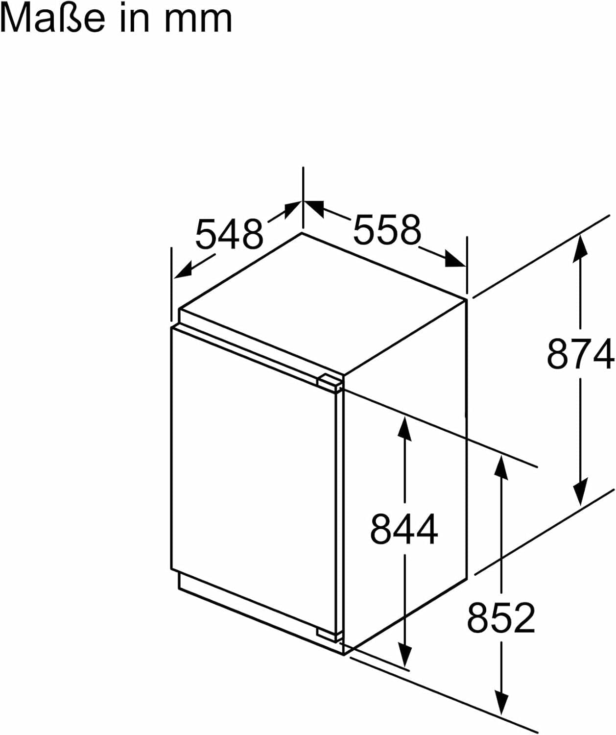 Siemens KI21RADD1 Einbau-Kühlschrank iQ500, Made in Germany, integrierbarer Kühlautomat ohne Gefrierfach 87,4x56 cm, 136L Kühlen, hyperFresh Box, LED-Beleuchtung, superCooling, autoAirflow