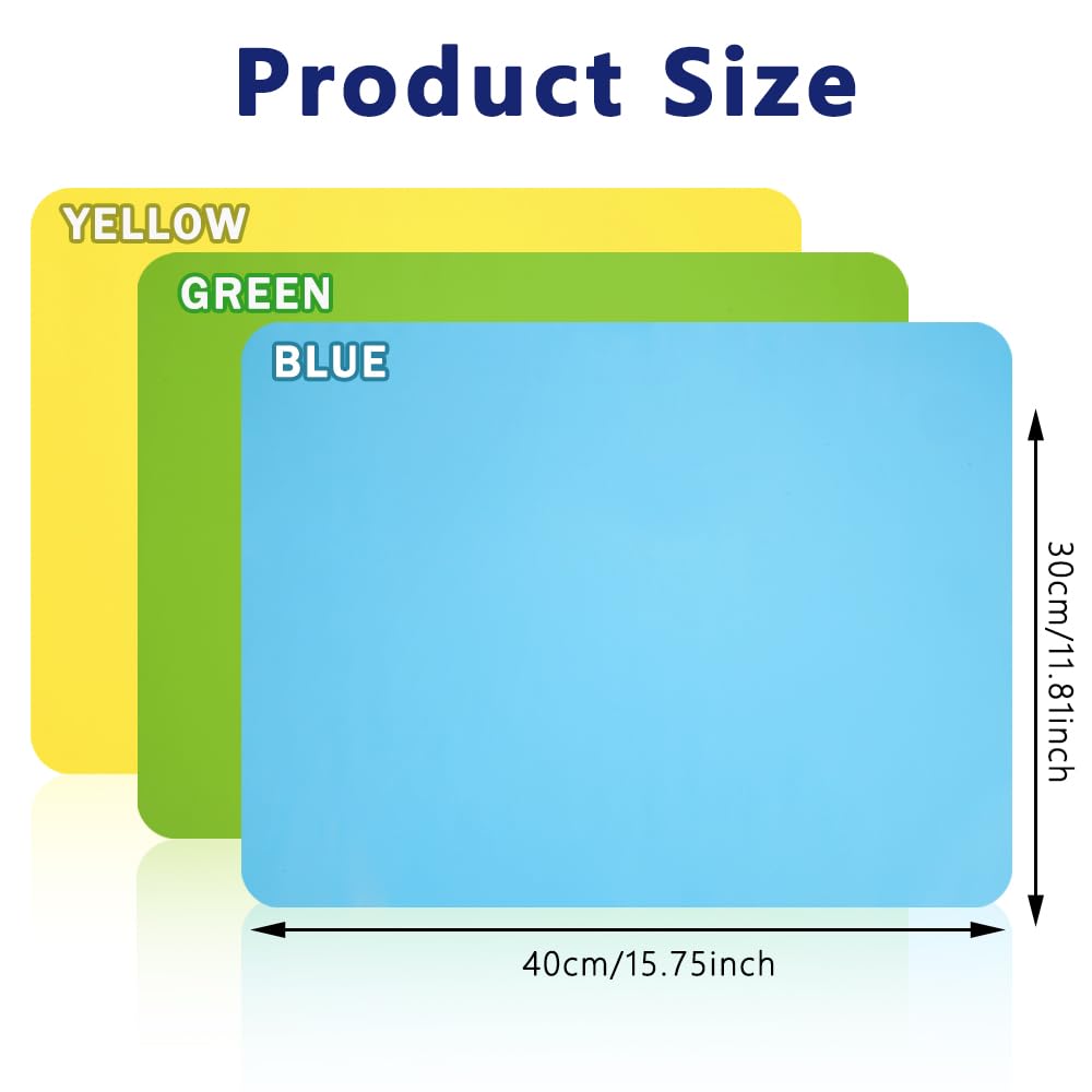 Silikon Unterlage 3er Set 40x30cm - Rutschfeste Matte Für Epoxidharz & Handwerk