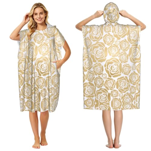 Peignoir à langer microfibre haut de gamme imprimé fleurs d'or