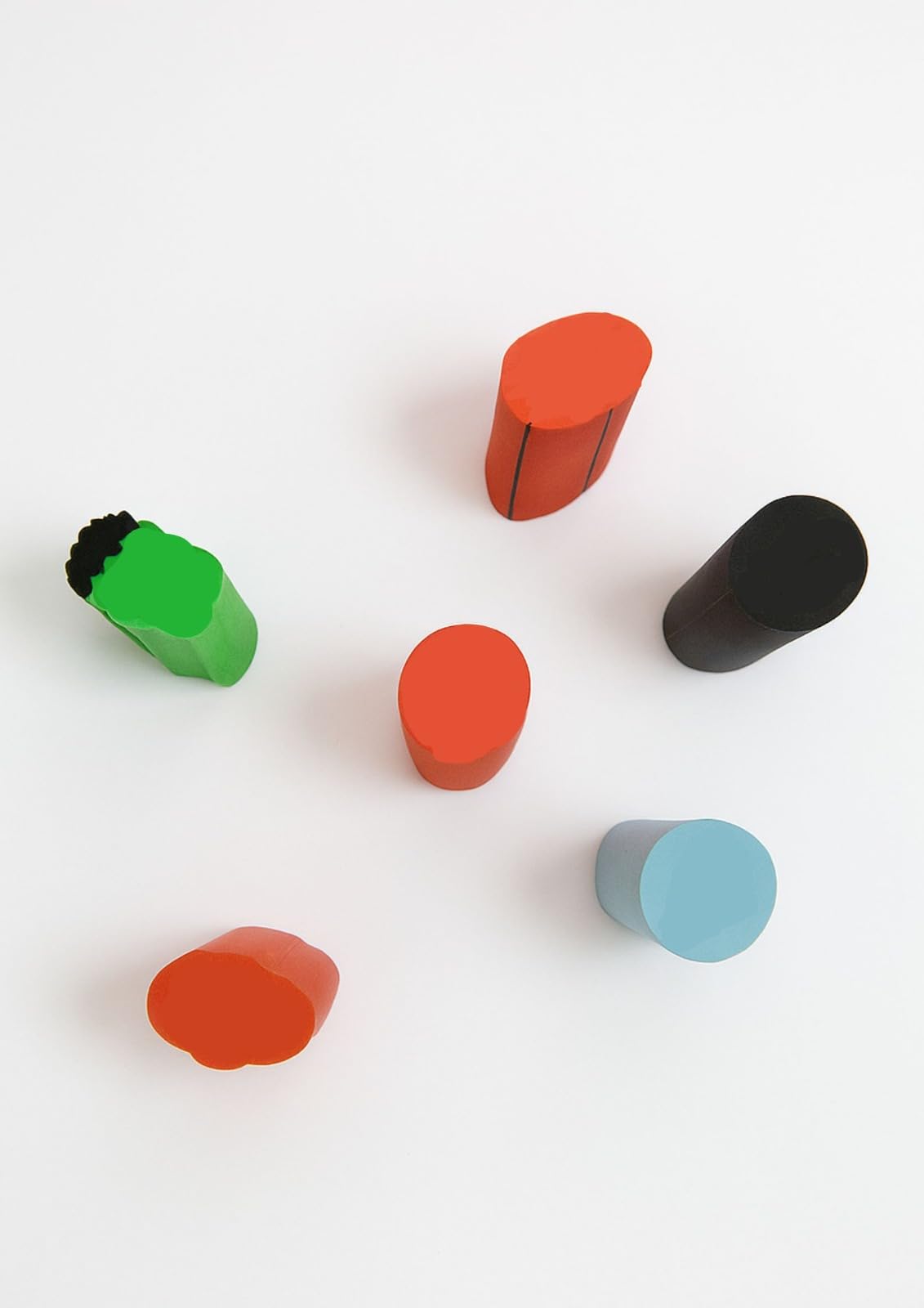 NEEYATI Erasers, Multi-Colour Set of 2, Cylindrical Shape 1