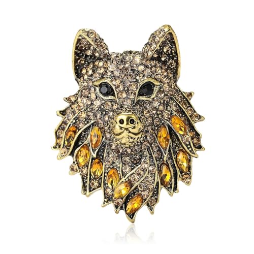 Broche tête de loup pour fermer un gilet ou customiser une robe femme