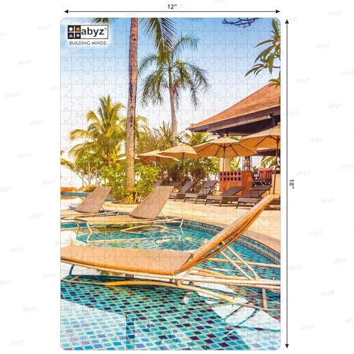 Image of ABYZ Wooden Jigsaw Puzzle - Aqua Lounge Playset for Fun Educational & Little Explorers, 500-Pieces Fun Games with Multicolor | Birthday Gift for (7 Plus Years) Age Kids.