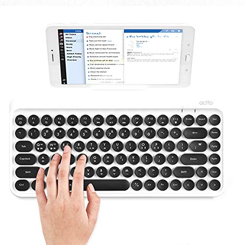 レトロデザイン ワインレッド Bluetoothキーボード レトロなのにデジタル。タイプライター風ワイヤレスキーボード