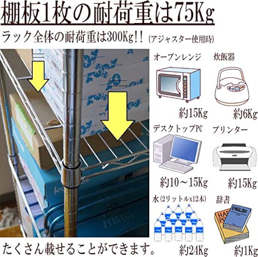 【Takamy】スチールパイプ家具4点セット 収納棚 4段ラック40×40×135 パイプコネクタ付の通販情報 - 家具