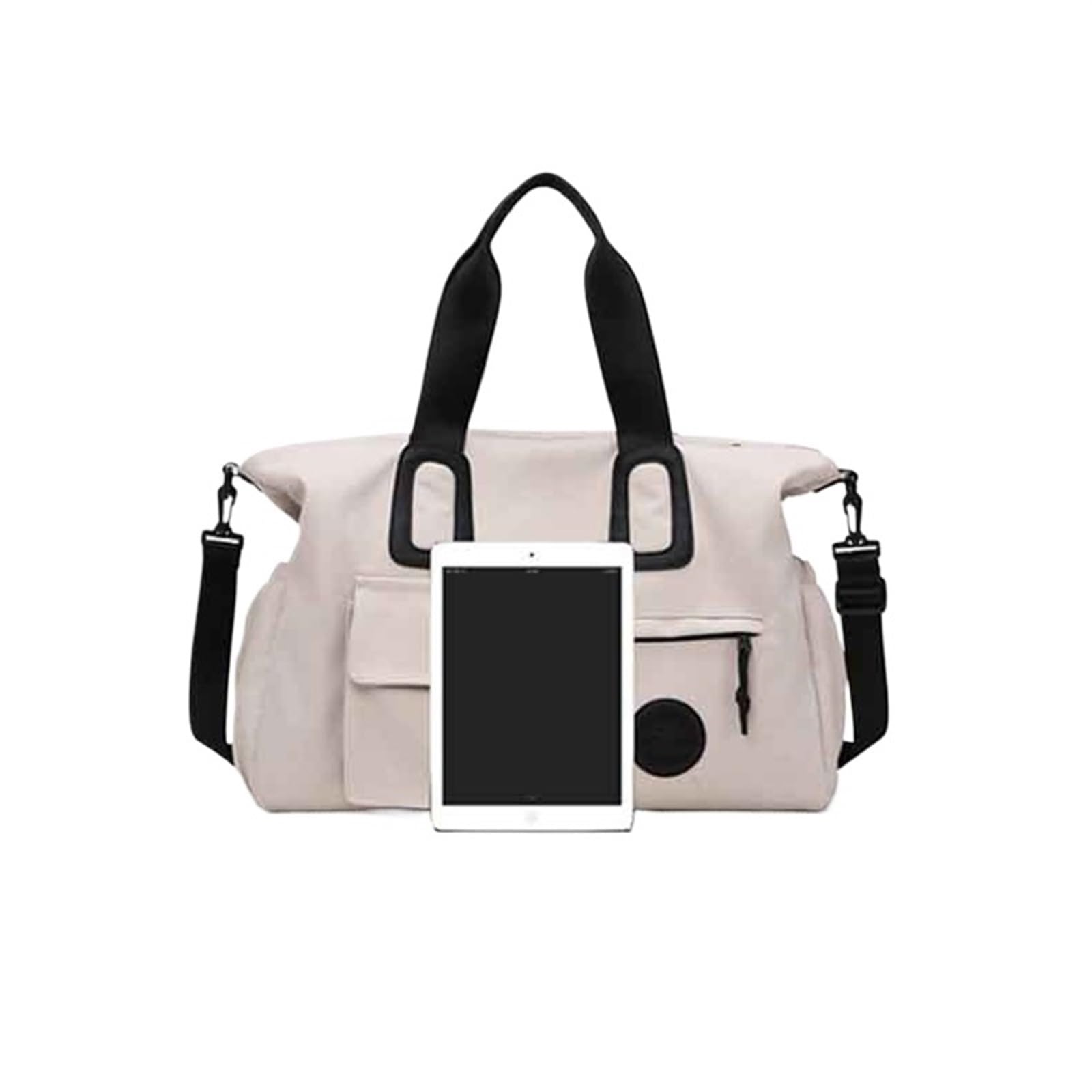 Borsone da Viaggio Borsa Da Viaggio A Mano, Grande, Da Donna, For Palestra, Fitness, Casual, Sportiva, Yoga, Borsa A Tracolla, Zaino Da Viaggio D'affari(Beige)