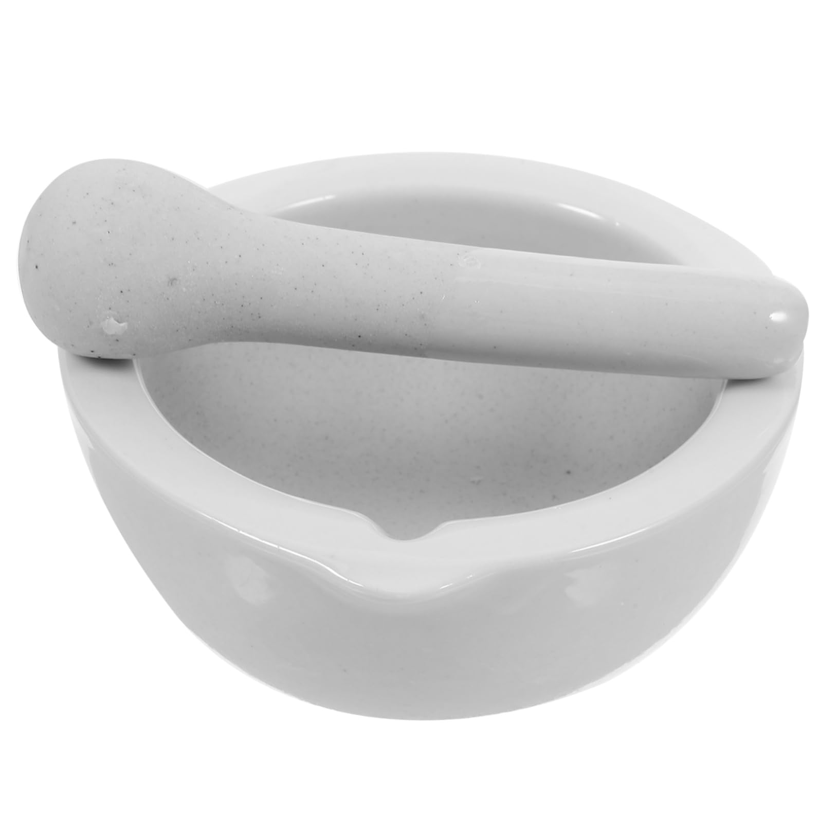 STOBAZA 1 Set Ceramic Seasoning Pestle Seasoning Crush Pot and Pestle for Lab Ceramic Grinding Bowl Mini and Pestle Mini Grinding Bowl Beige Ceramics