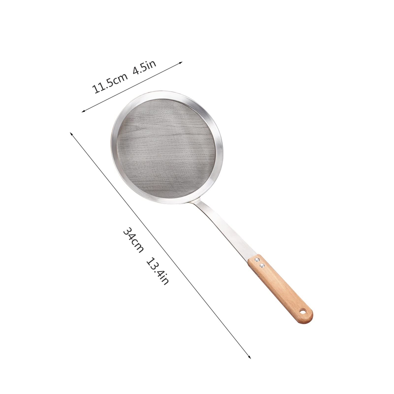 Espumadera de Cocina, colador de 4,5 Pulgadas con Mango Aislado, Malla de colador de Acero Inoxidable, Cuchara de Filtro pequeña for freír y escurrir (Color : 1pack)
