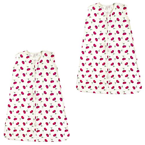 Image of Touched by Nature Baby Organic Cotton Sleeveless Wearable Sleeping Bag, Sack, Blanket, Petals 2-Pack, 18-24 Months