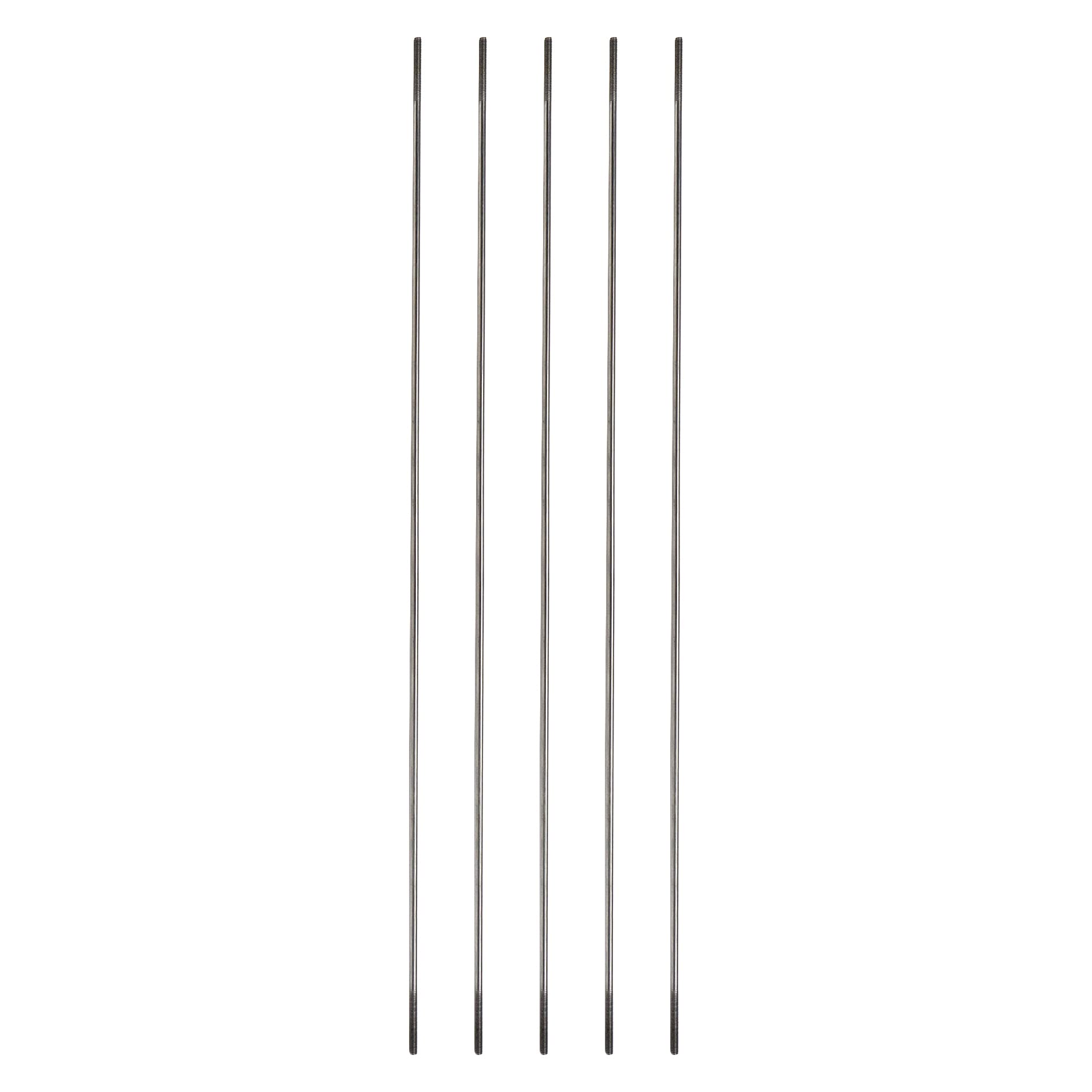Crapyt 304 Stainless Steel Pushrod Replacement Linkage Rods 5 PCS M2 for RC Model Airplane,Car,Boat,Helicopter Round Shaft Rods 250×2mm/9.84"×0.08"(L×