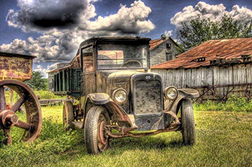 Puzzle für Erwachsene, Holz, klassisches Puzzle, ländlicher Traktor, Heimdekoration, Art-Deco-Wand, einzigartiges…