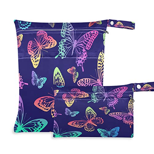 Image of KEEPREAL Cactus Plant Wet Dry Bag for Cloth Diaper&Swimsuit,Travel&Beach - Water Resistant Wet Bags - Perfect for Wet Clothes, Toiletries, 2 Pack
