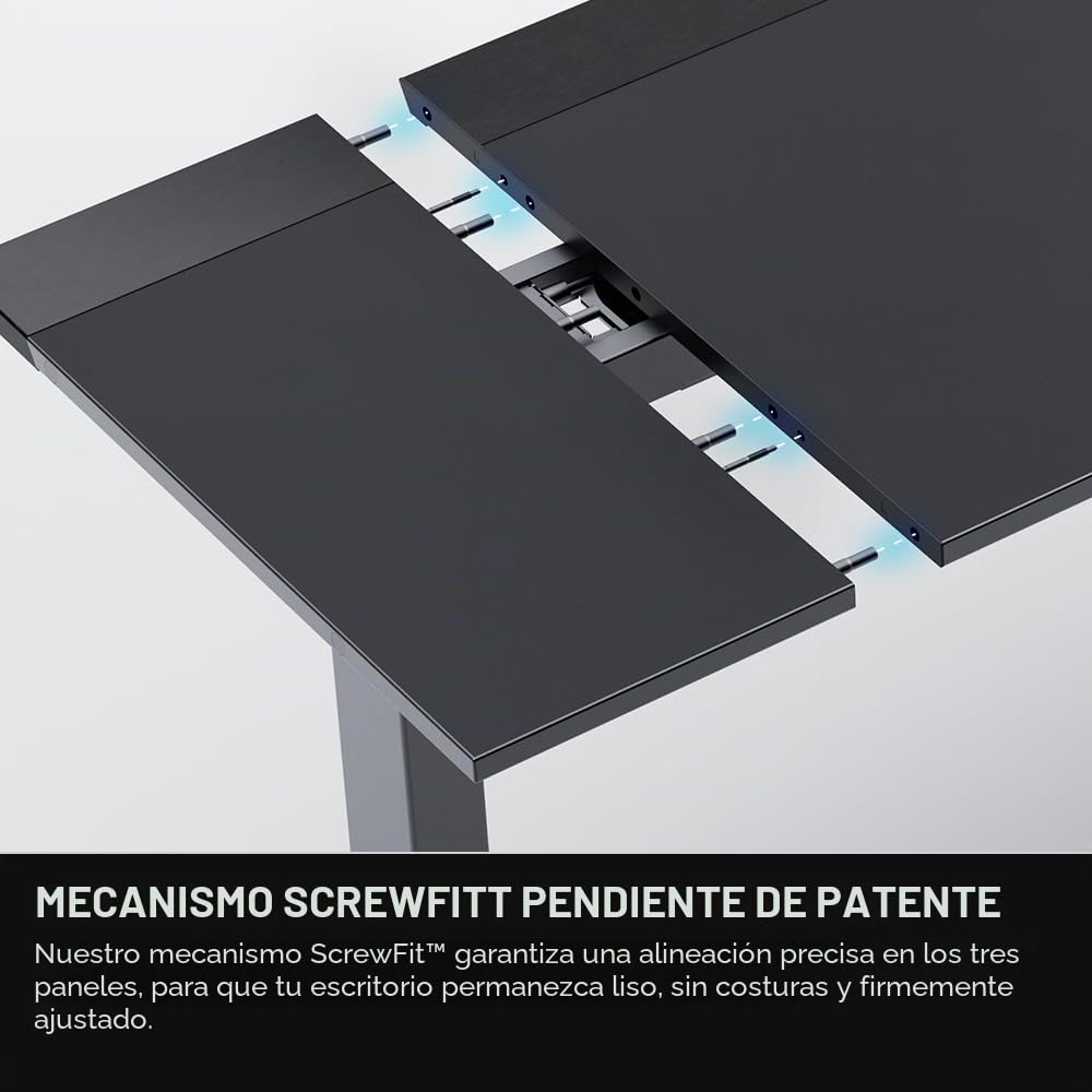 Secretlab Magnus EVO XL Escritorio Elevable Eléctrico, Extra Grande, Negro | Gestión de cables magnética, Columna de alimentación integrada, Bandeja de cables, Escritorio Gaming, Ergonómico