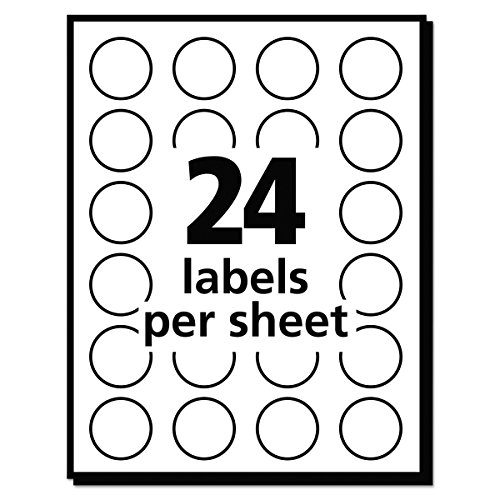 Avery Removable Print Or Write Labels For Laser And Inkjet Printers, 0.75 Inches, Round, Pack Of 1008 (5408), White #TOP4