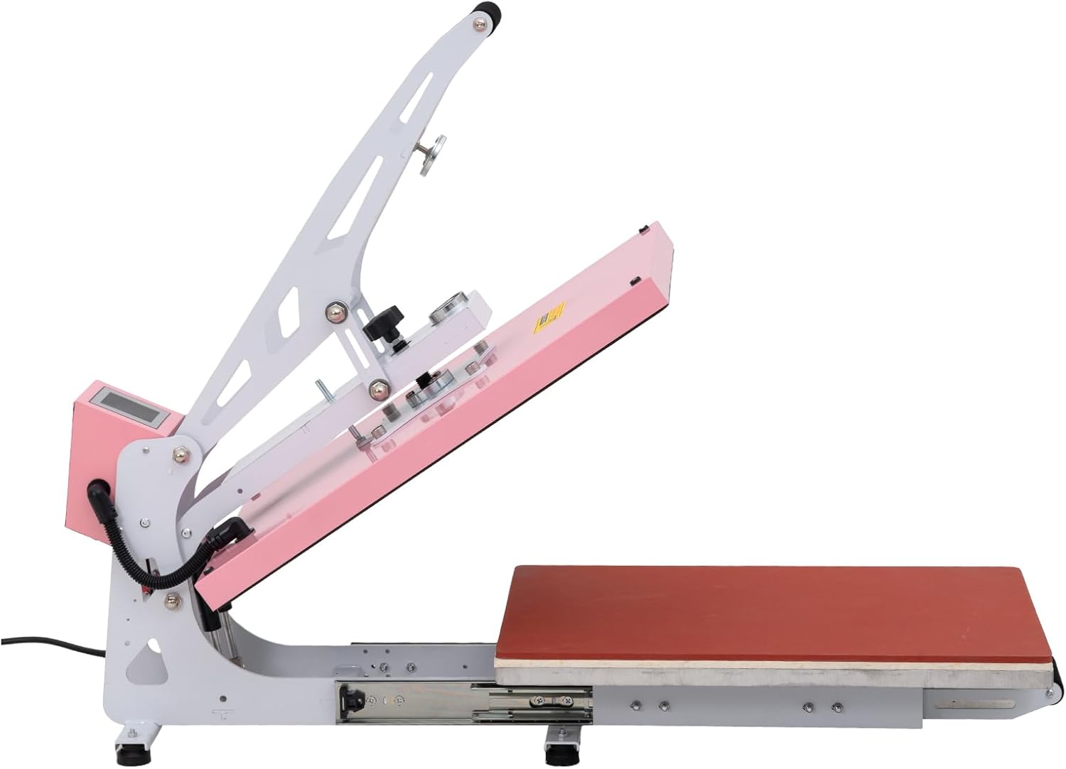 16x24 Inch Heat Press Machine,Semi-Auto Open T-Shirt Press with Slide-Out Drawer,2000W High Power Industrial Sublimation Machine, Air Switch Safety (16‘’×24‘’SEMI-AUTO Heat Press Machine-Pink)