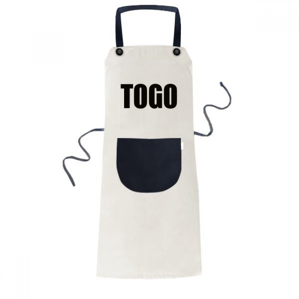 Tablier beige réglable Togo à poche pour cuisiner en famille