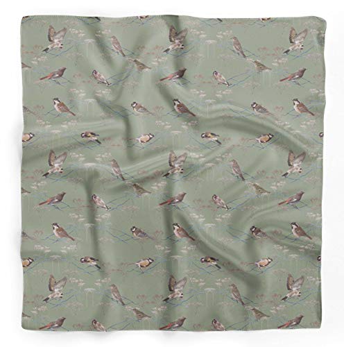 Bimba Pure Silk Printed Head Bandanas Summer Neck Wrap Scarf3