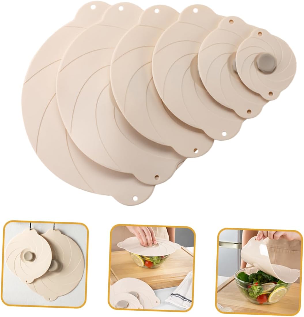Unomor 1Set Silicone Stretch Lids Reusable Food Covers for Bowls Microwave Safe Prevents Splatter Keeps Food Containers From