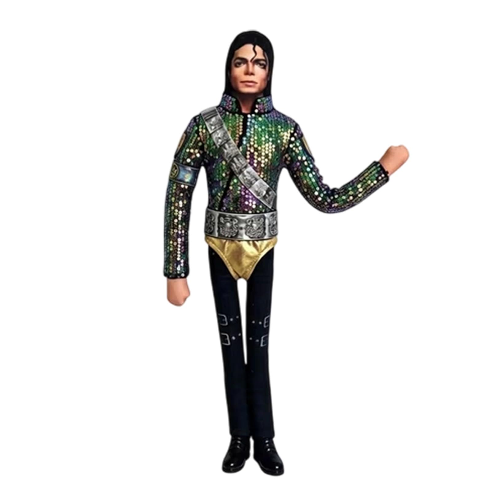 Michael Doll Plush Mj Pillow King of Pop Music Legend Plushies Pop Icon Inspired | the Limbs Are Movable Rock King Classic Plush Halloween Christmas Car Decorations (02-e)