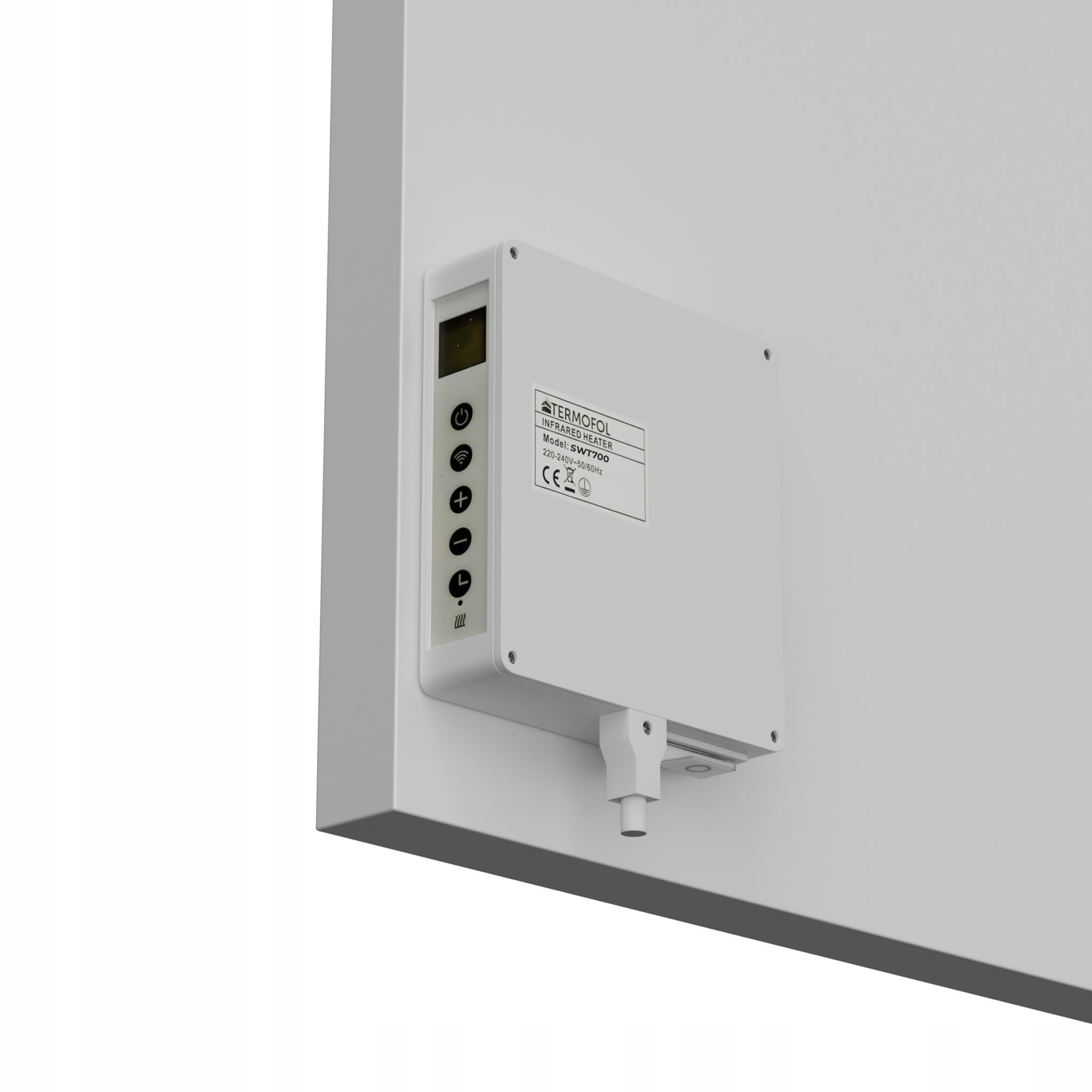 Termofol Grzejnik ścienny na podczerwień 500 W - panel podczerwieni - ogrzewanie na podczerwień z termostatem WIFI - naścienny grzejnik elektryczny do sypialni lub łazienki - 60x85 cm - Auto