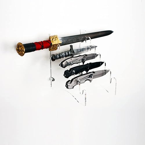 Estante para cuchillos pequeño estante de almacenamiento de cuchillos pequeño estante de almacenamiento de cuchillos acrílico de 6 capas estante de