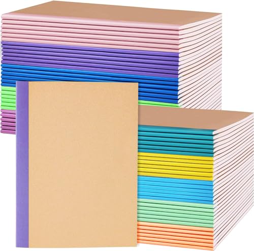100-Pack-A5-Colorful-Ruled-Lined-Mini-Notebook-Journals-Bulk-Soft-Cover-Kraft-Composition-Notepad-Memo-Cuadernos-for-Girls-Students-Traveler-Note-Taking-School-Supplies