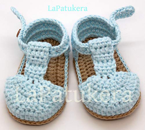 Sandales Bebe En Crochet Couleur Au Choix Et Semelle Camel 100 Coton 3 Tailles 0 9 Mois Fabrique A La Main En Espagne Chausson En Crochet Cadeau Bebe Amazon Fr Produits Handmade