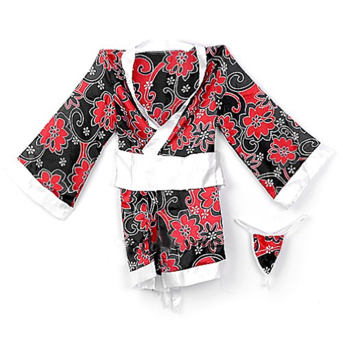 Rbenxia Sexy Satin Japan Kimono Dress Gown Bath Robe Babydoll Lingerie Nightdress