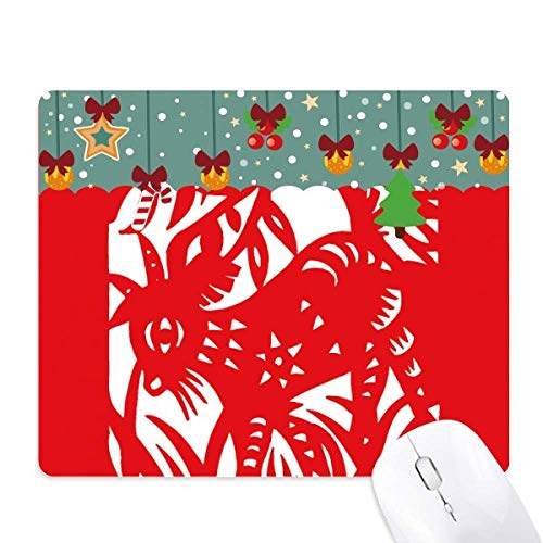 Mouse pad con base de goma antideslizante y diseño artístico de corte de papel