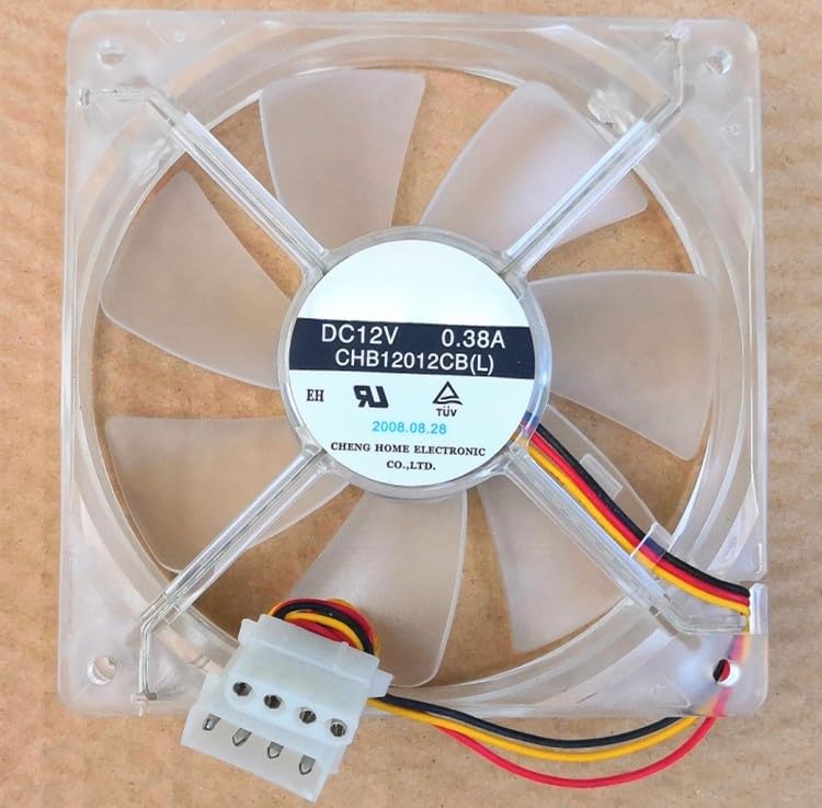 CHB12012CB(L) Double Ball Bearing 120mm 12V 0.38A Cooler Fan - 3 Wire for Efficient Cooling