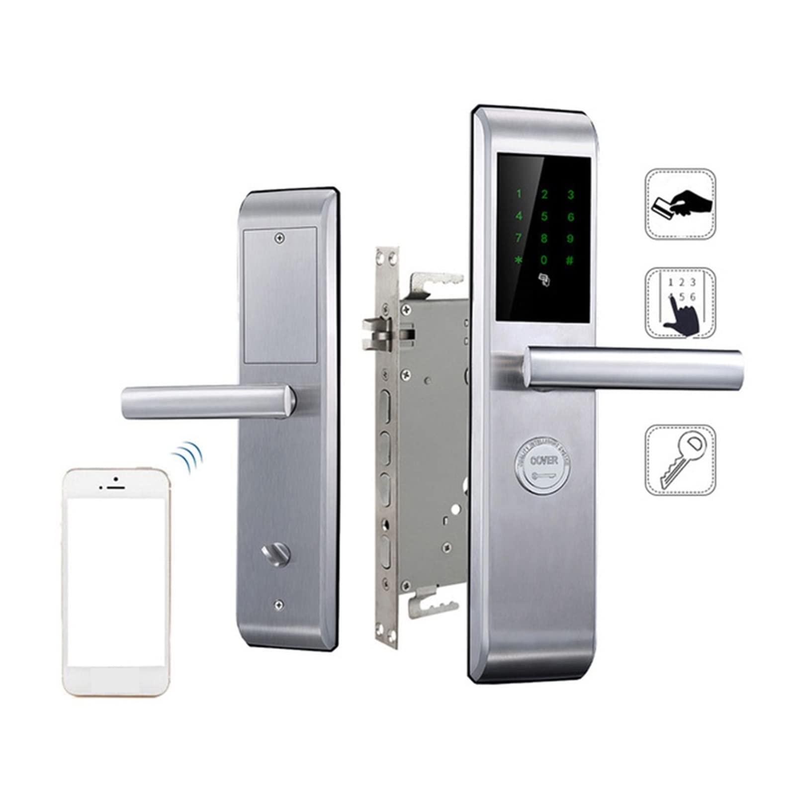 Serratura della porta Bluetooth dello smartphone App. Combinazione, codice touch screen tastiera password Smart Electronic Door serratura con app Lock(A)