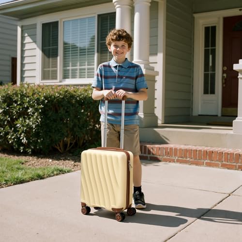 Image of Luggage Sets 6 Piece Suitcases with Wheels,ABS Hard Case Suitcases with Spinner Wheels,Durable Travel Luggage(Beige, 6 Piece Set(16 inch /20 inch /24 inch /28))