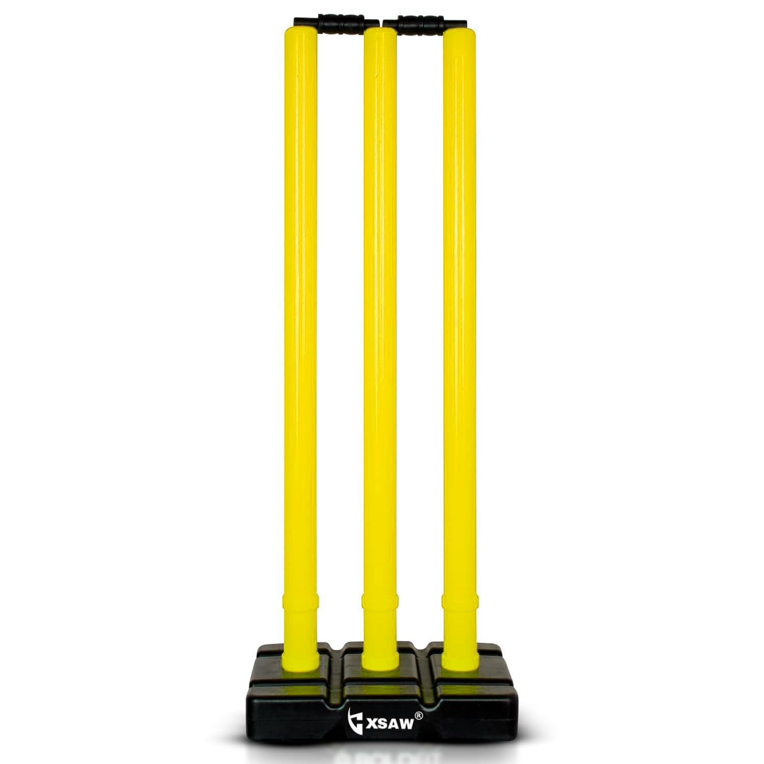 XSAW Cricket Stumps with Stand Cricket Kit Plastic Wickets for Cricket Standard Wickets for Cricket Ground, Match, Tournament Stump with Stand & Bails- Fluorescent Green -Plastic Wickets Set (Yellow) (B0DDCQ9ST7) Amazon Price History, Amazon Price Tracker