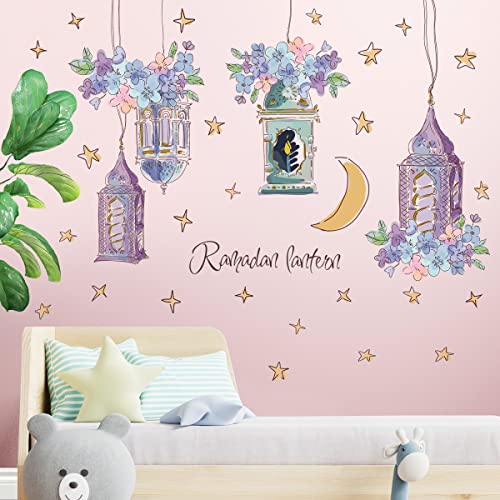 2 láminas adhesivas moradas para decoración de pared miniatura 4