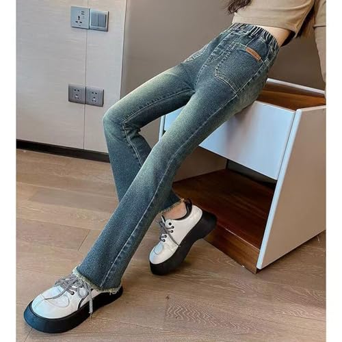 Baby Girl Pants 12-18 Months Waisted Wide Leg Jeans With Pocket Bed Wetting Pants for Girls4