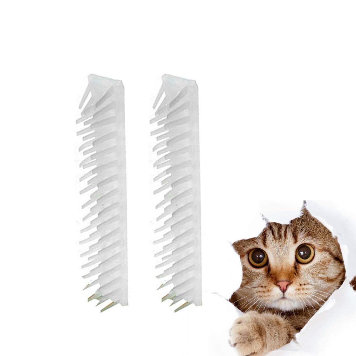 Parliky 4Pcs Cat Corner Massager Brush Removable Pet Grooming Tool for Hair Removal and Massage and Materials for Cat Relaxation and Care