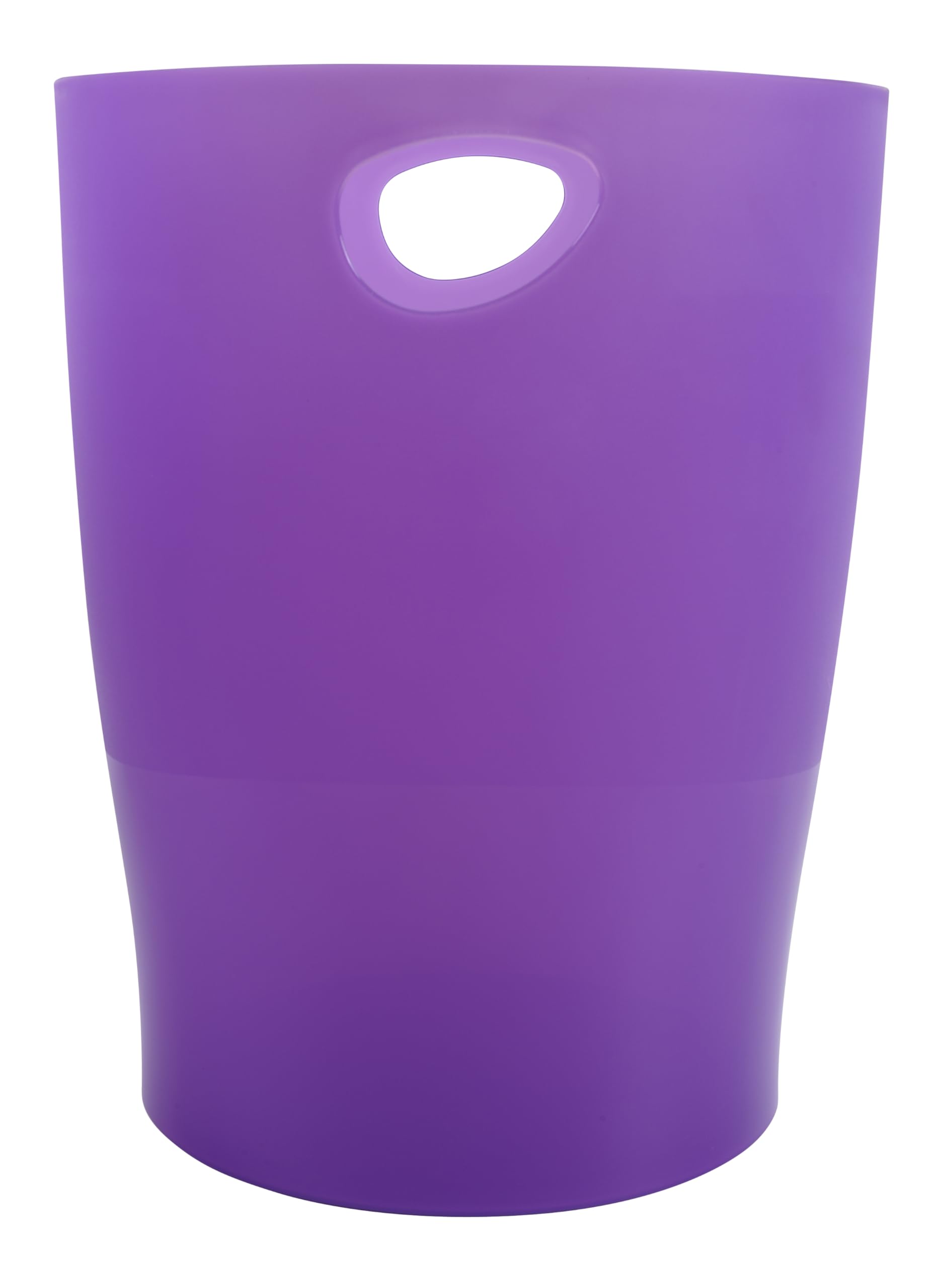 Exacompta - Ref 45319D - Ecobin Waste Paper Bin- 263 x 263 x 335mm in Size, Large Waste Capacity of 15 Litres, Easy Clean Interior -Translucent Purple