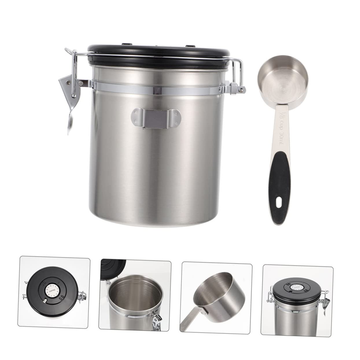 Hemobllo 1set Contenitore Ermetico Per Alimenti Per Gatti e Cani Barattolo Inossidabile Design Pratico e Resistente Per Cibo Secco e Snack Per Animali Domestici